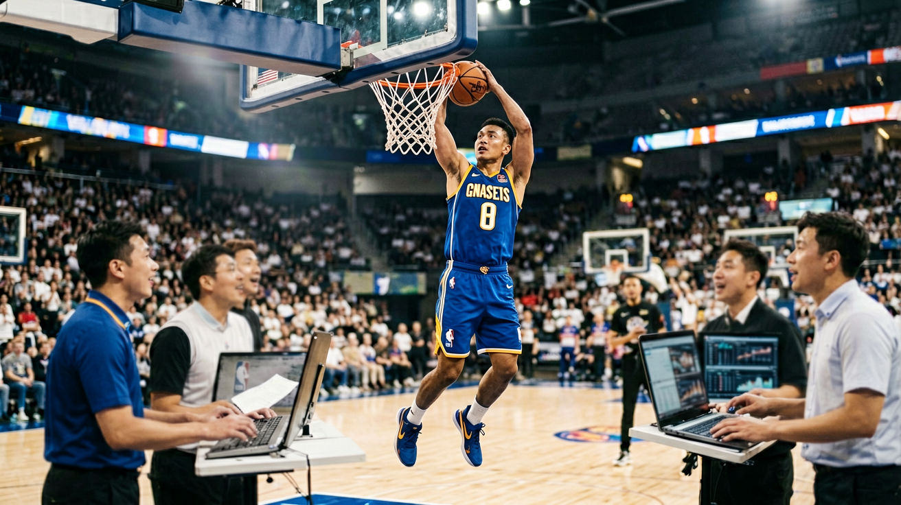 NBA比赛中精彩扣篮瞬间